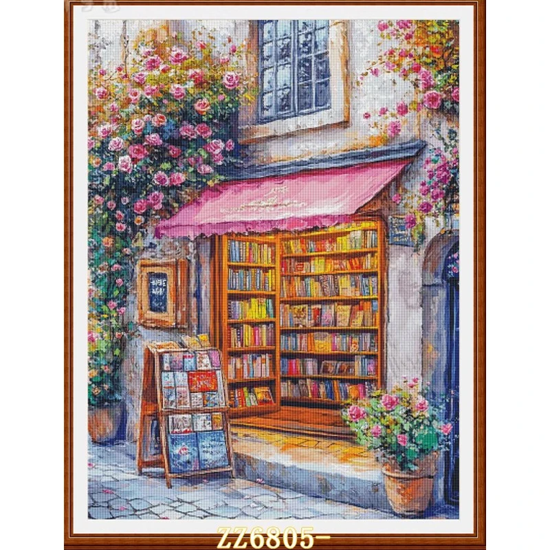 Flowers Book Store 14CT 16CT Printed On Canvas Cross Stitch DIY Set Chinese Pattern Kit Home Needlework Embroidery 133 Colors
Flowers Book Store 14CT 16CT Printed On Canvas Cross Stitch DIY Set Chinese Pattern Kit Home Needlework Embroidery 133 Colors