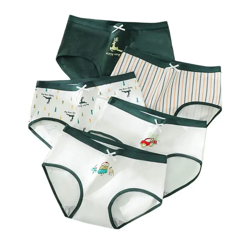 5Pcs/Set Cotton Women Panties Breathable Underwear Cute Print Girls Briefs Sexy Low Waist Underpants Comfortable Female Lingerie
5Pcs/Set Cotton Women Panties Breathable Underwear Cute Print Girls Briefs Sexy Low Waist Underpants Comfortable Female Lingerie