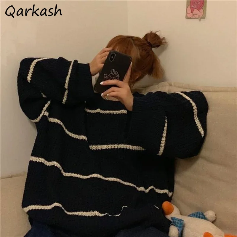 Pullovers Women Design Preppy All-match Simple Streetwear Baggy Warm Autumn Basic Clothing Teenagers Sweater Ulzzang Trendy New
Pullovers Women Design Preppy All-match Simple Streetwear Baggy Warm Autumn Basic Clothing Teenagers Sweater Ulzzang Trendy New