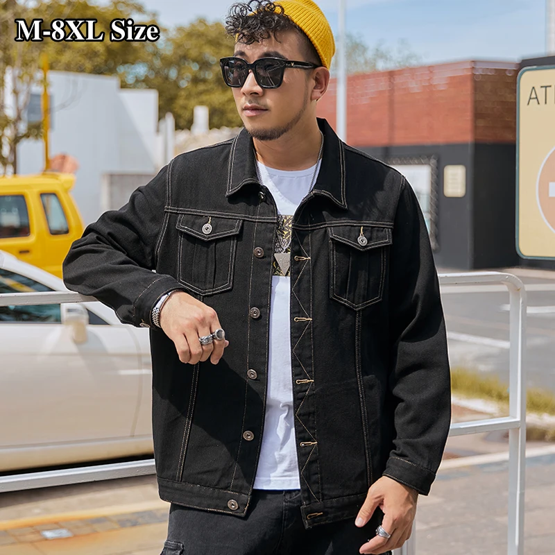 2023 Autumn Men's Denim Jacket 8XL 7XL 6XL Plus Size Jeans Coats Classic Design Loose Casual Oversized Streetwear Brand Clothing
2023 Autumn Men's Denim Jacket 8XL 7XL 6XL Plus Size Jeans Coats Classic Design Loose Casual Oversized Streetwear Brand Clothing