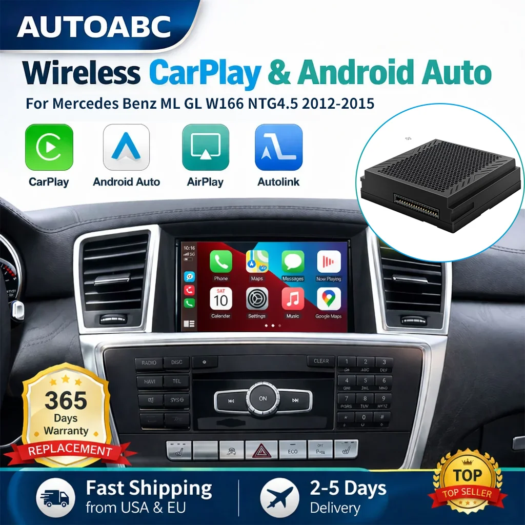 Wireless Carplay Android Auto For Mercedes Benz Class ML GL W166 NTG4.5 Becker Interface Module with Mirror Link BT Navigation
Wireless Carplay Android Auto For Mercedes Benz Class ML GL W166 NTG4.5 Becker Interface Module with Mirror Link BT Navigation
