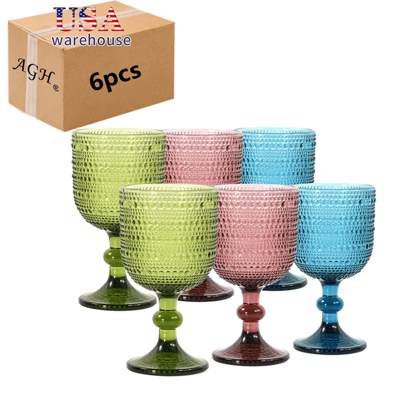 6pcs Pack 12oz Modern Vintage Dot Pattern Glass Goblets Wine Glasses Water Goblet Glass Cup Hu
6pcs Pack 12oz Modern Vintage Dot Pattern Glass Goblets Wine Glasses Water Goblet Glass Cup Hu