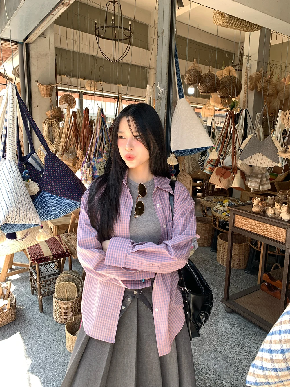 Loose Plaid Long Sleeve Women's Shirt Spring 2026 Boyfriend Style Comfortable Cotton Casual Fashion Korean System Cardigan
Loose Plaid Long Sleeve Women's Shirt Spring 2026 Boyfriend Style Comfortable Cotton Casual Fashion Korean System Cardigan