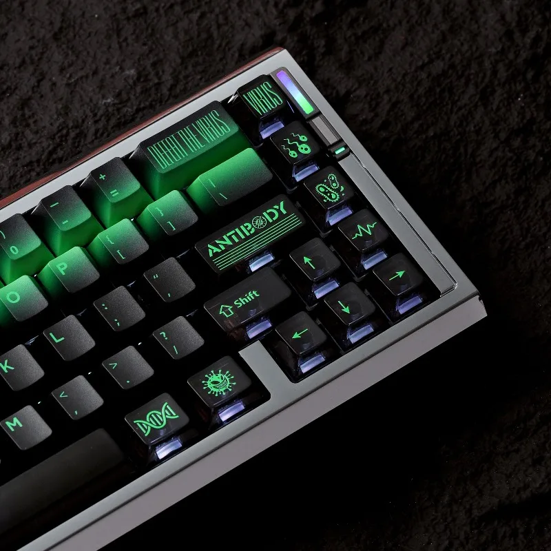 Original Black Green Keycaps Set Custom PBT Sublimation Cherry Profile Keyboard Caps for Mechanical Keyboard Accessoeies Wooting
Original Black Green Keycaps Set Custom PBT Sublimation Cherry Profile Keyboard Caps for Mechanical Keyboard Accessoeies Wooting