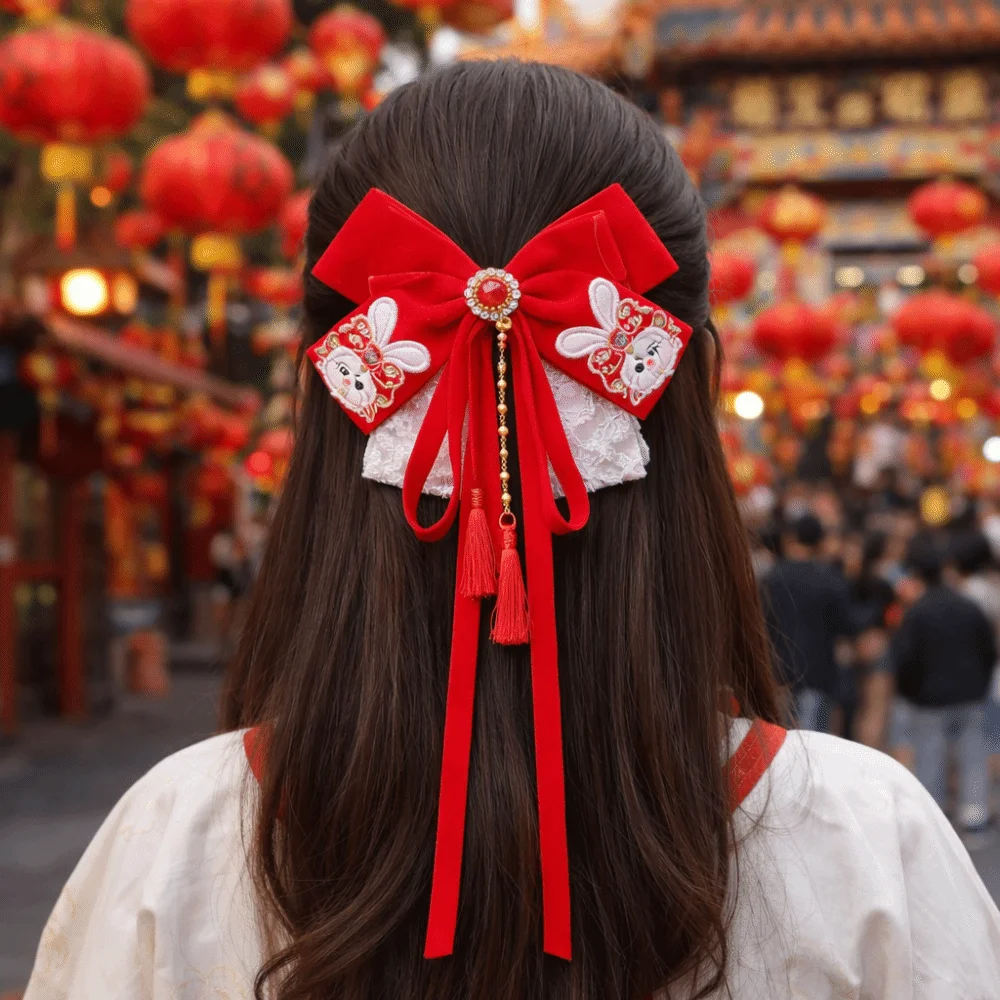 Holiday Red Bow Ribbon Hair Clip Ribbon Tassel New Year Hairpin Princess Chienes Style Hanfu Hair Ornamen Home
Holiday Red Bow Ribbon Hair Clip Ribbon Tassel New Year Hairpin Princess Chienes Style Hanfu Hair Ornamen Home