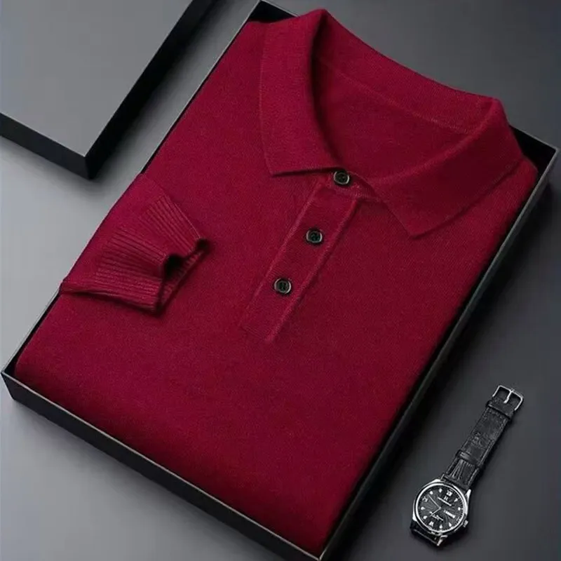 100% Pure Wool Polo Sweater Tops 2024 Winter Men Clothers Luxury Korean Vintage Simple Knitted Pullover Cashmere Polo Shirt
100% Pure Wool Polo Sweater Tops 2024 Winter Men Clothers Luxury Korean Vintage Simple Knitted Pullover Cashmere Polo Shirt