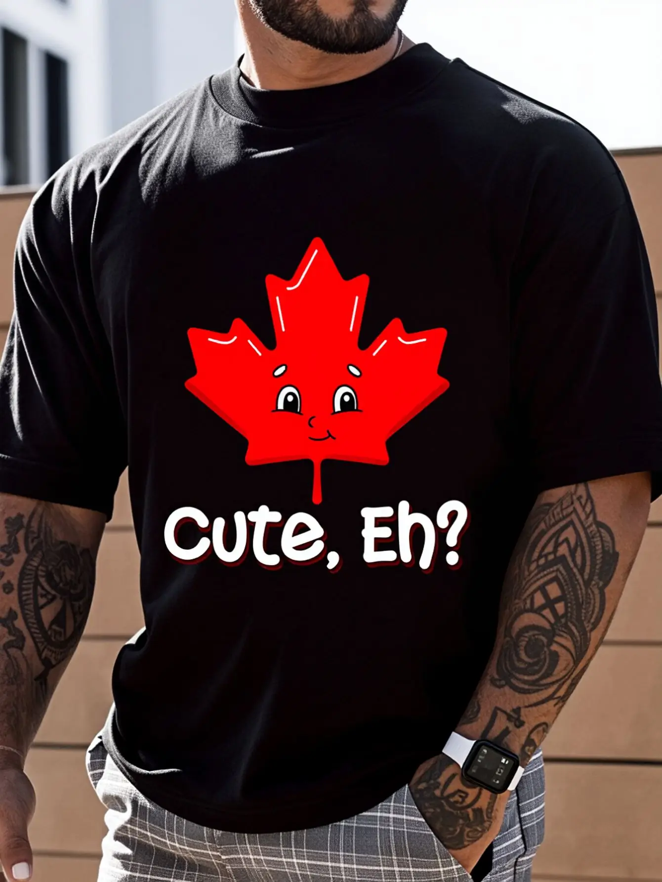 100% Cotton Cute Eh Maple Leaf T-Shirt Street Hip-Hop Style Men's T-Shirt
100% Cotton Cute Eh Maple Leaf T-Shirt Street Hip-Hop Style Men's T-Shirt