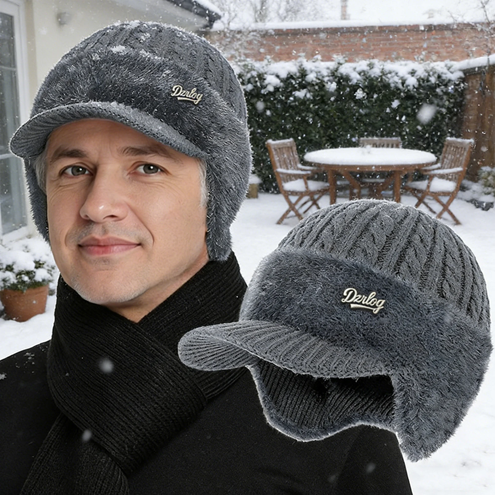 Блокирующие вязаные шапки, ветрозащитные с ушками, шерстяные поля, меховая подкладка, теплая стильная бейсбольная шапка для мужчин, зимний подарок для папы
Блокирующие вязаные шапки, ветрозащитные с ушками, шерстяные поля, меховая подкладка, теплая стильная бейсбольная шапка для мужчин, зимний подарок для папы