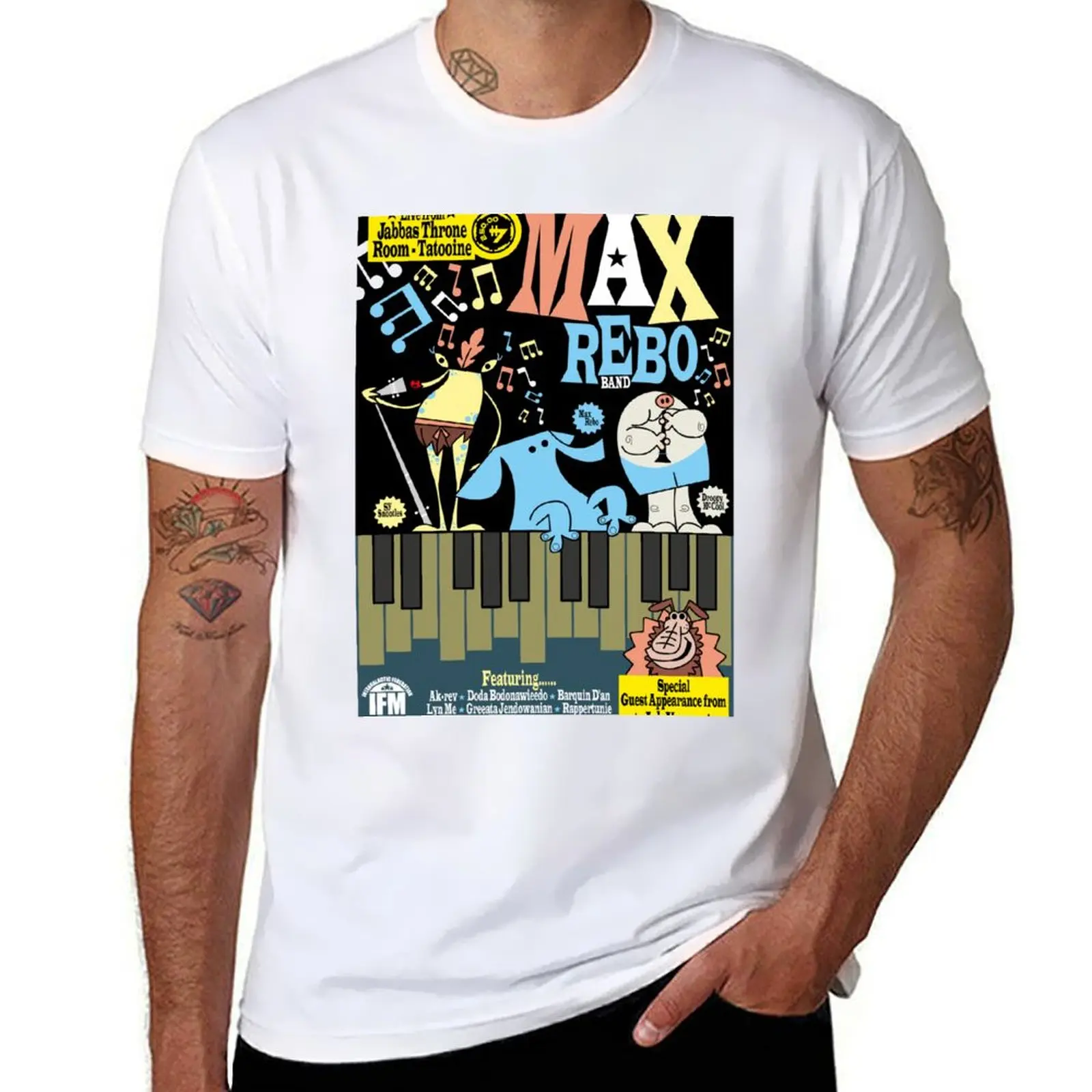 The Max Rebo Band T-Shirt funny gifts vintage graphic tee hippie clothes plus size men clothing
The Max Rebo Band T-Shirt funny gifts vintage graphic tee hippie clothes plus size men clothing