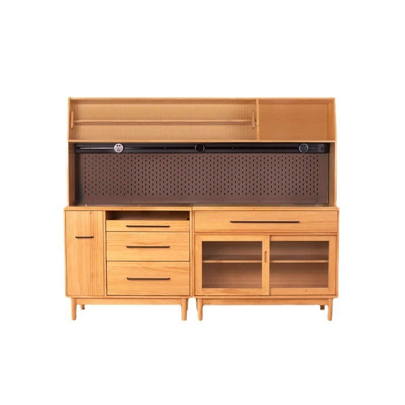 Nordic solid wood dining side cabinet, household living room integrated wall high , modern simple hole board tea and wine 
Nordic solid wood dining side cabinet, household living room integrated wall high , modern simple hole board tea and wine