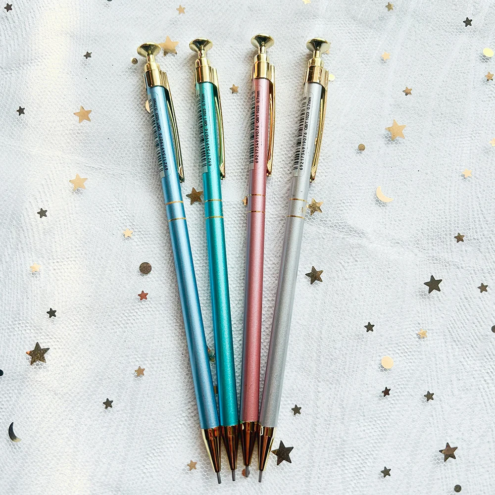 2pcs Kawaii Thin Metal Mechanical Pencils for School Supplies Cute Diamond 0.5mm Stylo Pencil 0.7mm Automatic Pencils Stationery
2pcs Kawaii Thin Metal Mechanical Pencils for School Supplies Cute Diamond 0.5mm Stylo Pencil 0.7mm Automatic Pencils Stationery