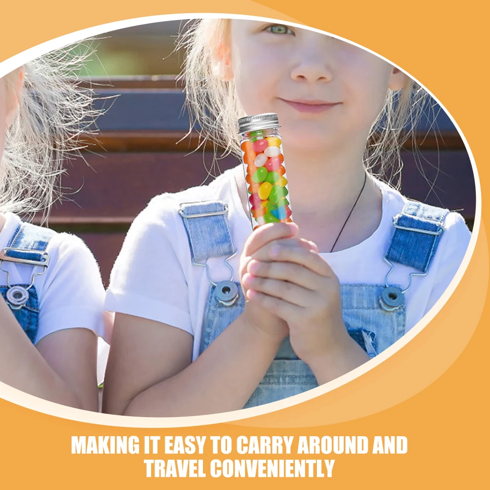 20pcs Clear Test Tubes 110Ml Flat Bottom Plastic Tubes Leak-Proof Storage Containers With Aluminum Cap For Samples
20pcs Clear Test Tubes 110Ml Flat Bottom Plastic Tubes Leak-Proof Storage Containers With Aluminum Cap For Samples