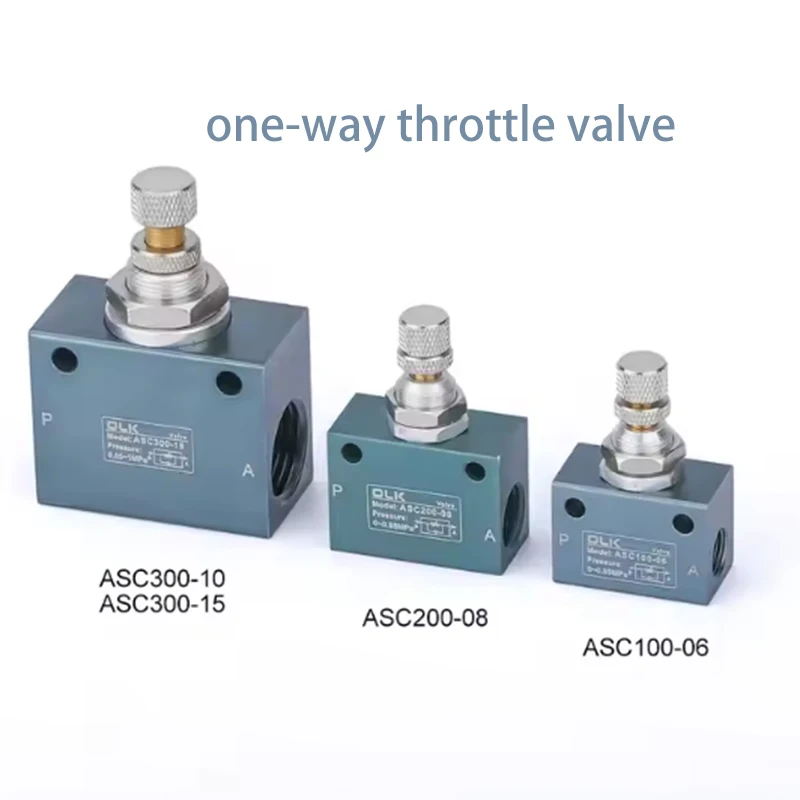 ASC Series One Way Pneumatic Air Flow Control Valve ASC100-06 ASC200-08 ASC300-10 ASC300-15 for Generative Pneumatic Parts
ASC Series One Way Pneumatic Air Flow Control Valve ASC100-06 ASC200-08 ASC300-10 ASC300-15 for Generative Pneumatic Parts