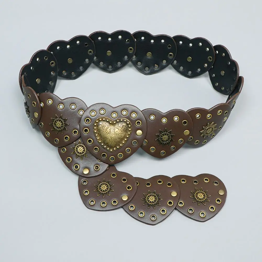 Vintage Style Waist Belt Vintage Western Cowboy Belt with Heart Cutouts Adjustable Design Faux Leather Retro for Costume
Vintage Style Waist Belt Vintage Western Cowboy Belt with Heart Cutouts Adjustable Design Faux Leather Retro for Costume