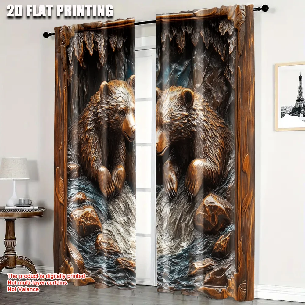 2pcs, Print Curtains 2D plane printing Bear infested Durable 100% Polyester Fabric (without rod) Decorations Inside Use for
2pcs, Print Curtains 2D plane printing Bear infested Durable 100% Polyester Fabric (without rod) Decorations Inside Use for