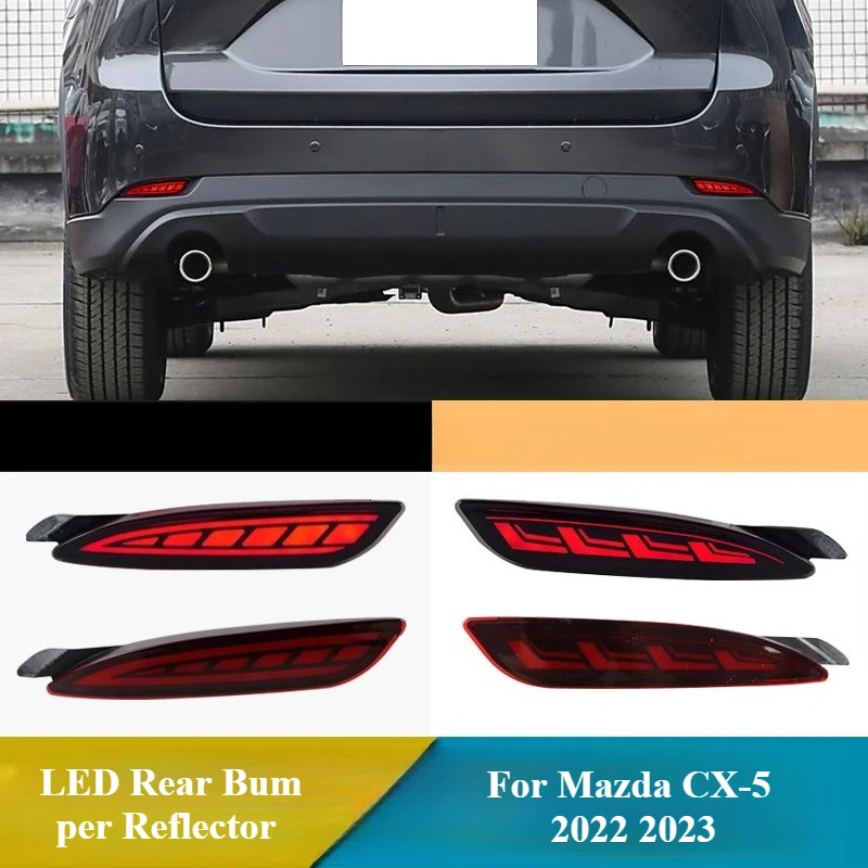 For Mazda CX-5 CX5 2022-2023 1 Pair LED Rear Bumper Light Reflector Brake Stop Light Streaming Turn Signal DRL Rear Fog Lamp
For Mazda CX-5 CX5 2022-2023 1 Pair LED Rear Bumper Light Reflector Brake Stop Light Streaming Turn Signal DRL Rear Fog Lamp