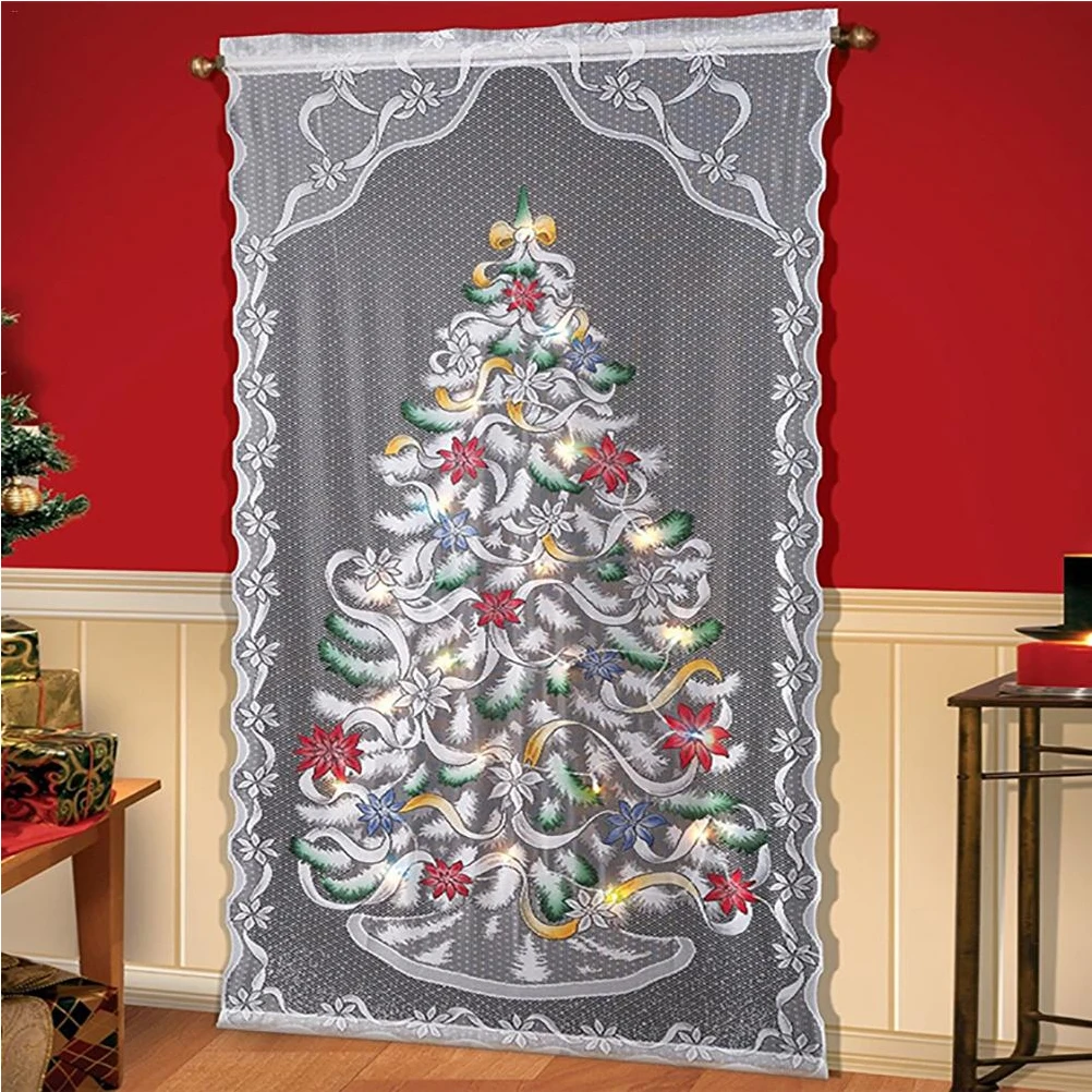 ZK20 Christmas Lace Curtains LED Light Christmas Tree Half Blackout Curtains Living Room Bedroom Home Decor
ZK20 Christmas Lace Curtains LED Light Christmas Tree Half Blackout Curtains Living Room Bedroom Home Decor