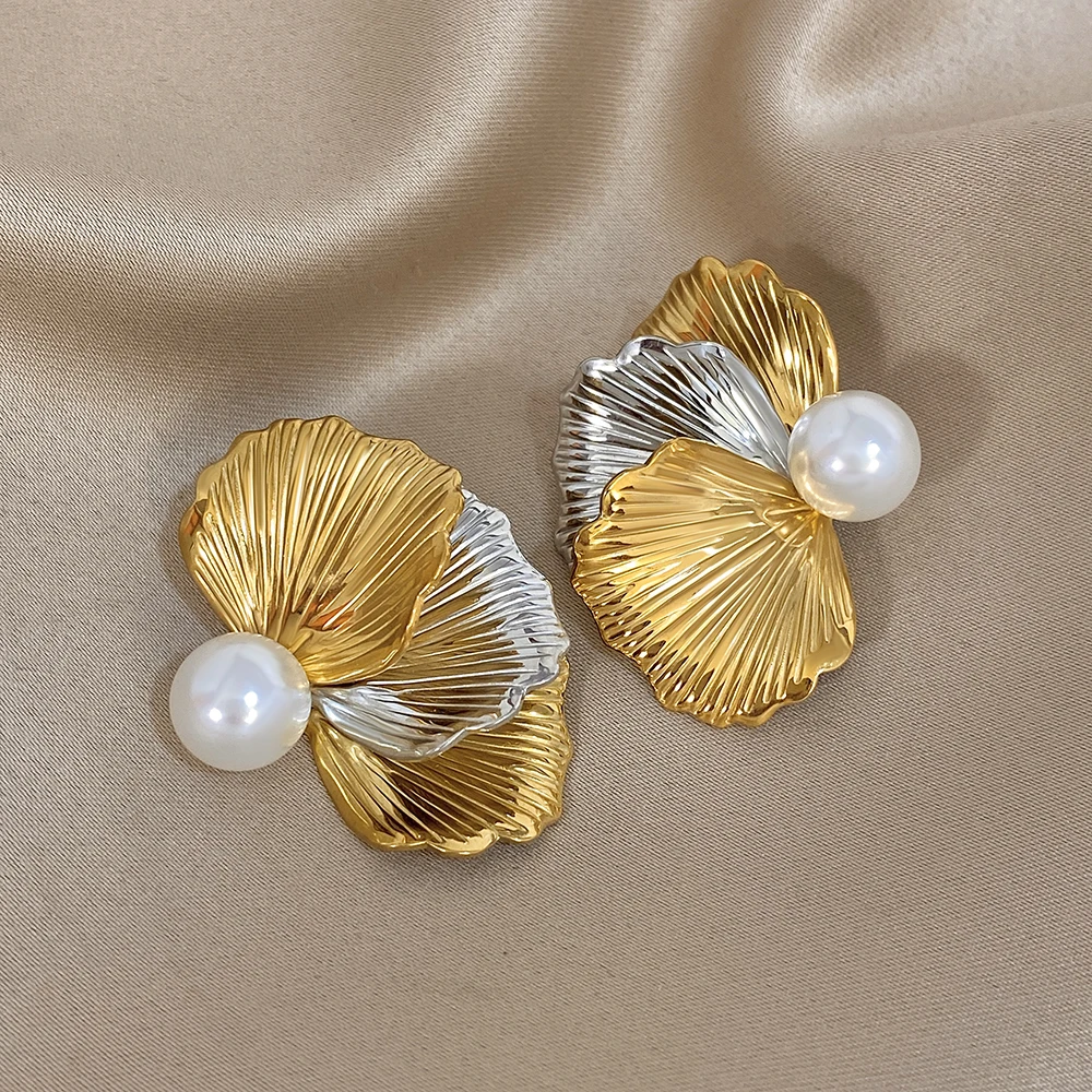 DODOHAO Creative Leaf Mix Color Artificial Pearl Stainless Steel Earrings for Women Non Fade Waterproof Earrings Charm Jewelry
DODOHAO Creative Leaf Mix Color Artificial Pearl Stainless Steel Earrings for Women Non Fade Waterproof Earrings Charm Jewelry