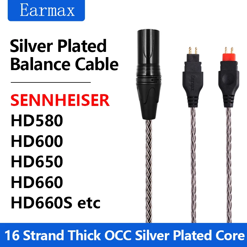 For 16 Strand XLR A2DC HD650 SRH1840 HD700 HD800 MDR-Z7 Z1R HIFIMAN Headphones XLR 4-Pin Plug OCC Silver-plated Upgraded Cable
For 16 Strand XLR A2DC HD650 SRH1840 HD700 HD800 MDR-Z7 Z1R HIFIMAN Headphones XLR 4-Pin Plug OCC Silver-plated Upgraded Cable