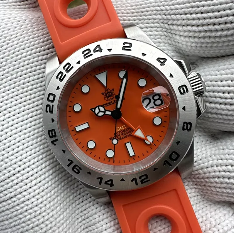 STEELDIVE Men Automatic Watch 41mm GMT Mechanical Wristwatch Diver 30Bar Waterproof C3 Luminous Sapphire Steel Bezel NH34
STEELDIVE Men Automatic Watch 41mm GMT Mechanical Wristwatch Diver 30Bar Waterproof C3 Luminous Sapphire Steel Bezel NH34
