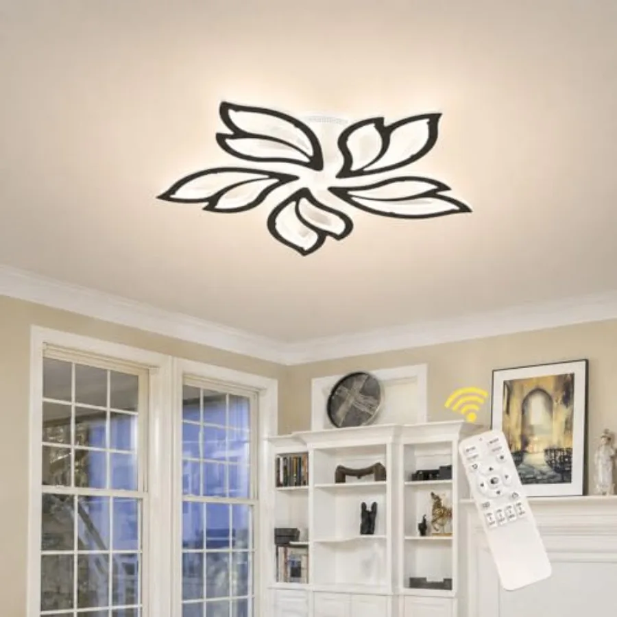 LED Ceiling Light Fixture, 60W Modern Leaves Ceiling Lamp Dimmable Flush Mount Ceiling Chandelier for Living Room Study Room Di
LED Ceiling Light Fixture, 60W Modern Leaves Ceiling Lamp Dimmable Flush Mount Ceiling Chandelier for Living Room Study Room Di