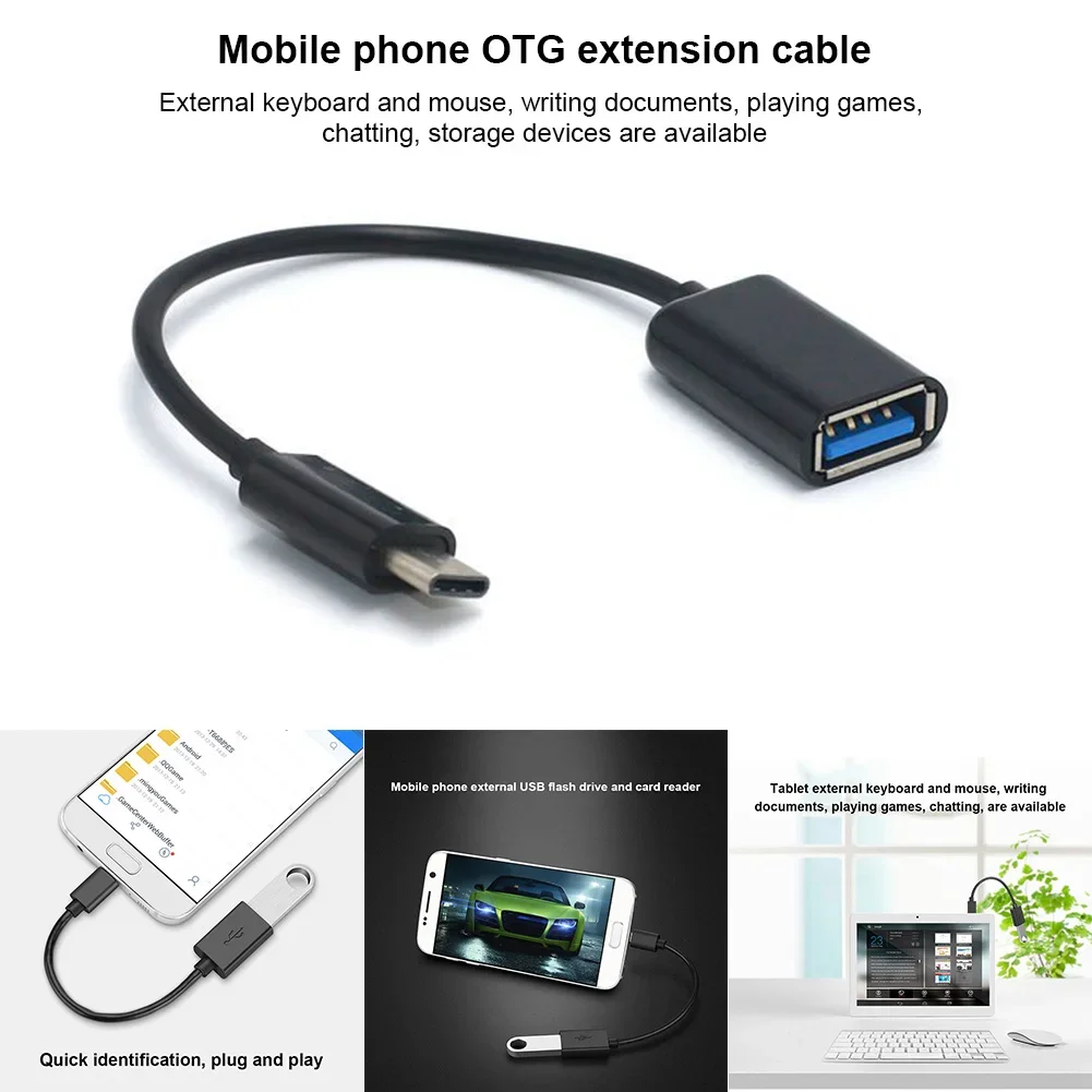 OTG USB C Cable Adapter USB 2.0 To Type C Adapter Connector For Xiaomi Samsung S20 Huawei OTG Data Cable Converter For MacBook P
OTG USB C Cable Adapter USB 2.0 To Type C Adapter Connector For Xiaomi Samsung S20 Huawei OTG Data Cable Converter For MacBook P