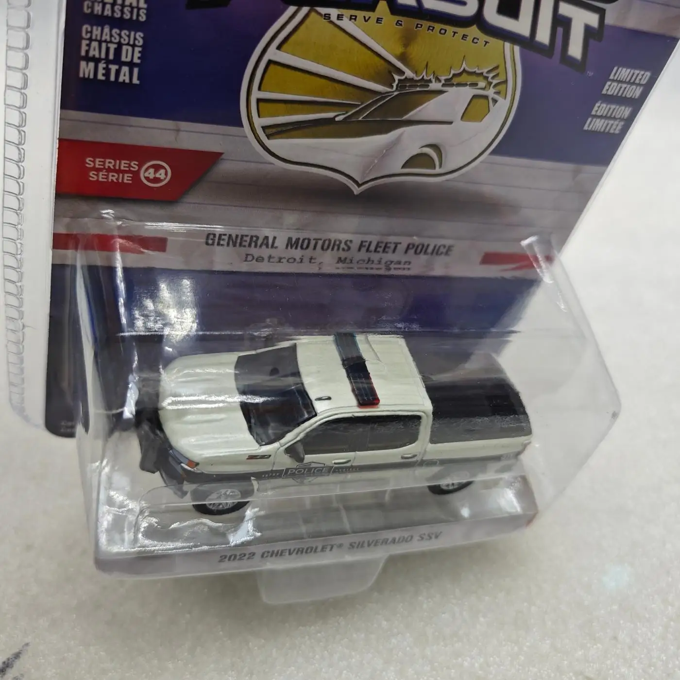 1:64 2022 Chevrolet Silverado SSV — General Motors Fleet Police 43020-F Усовершенствованная коллекционная модель автомобиля
1:64 2022 Chevrolet Silverado SSV — General Motors Fleet Police 43020-F Усовершенствованная коллекционная модель автомобиля