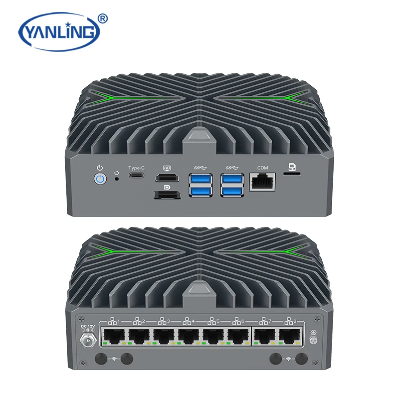 Highly Powerful 8 LAN Network Security Industrial Fanless PC With 14th Ultra Mini Firewall Stock Available
Highly Powerful 8 LAN Network Security Industrial Fanless PC With 14th Ultra Mini Firewall Stock Available