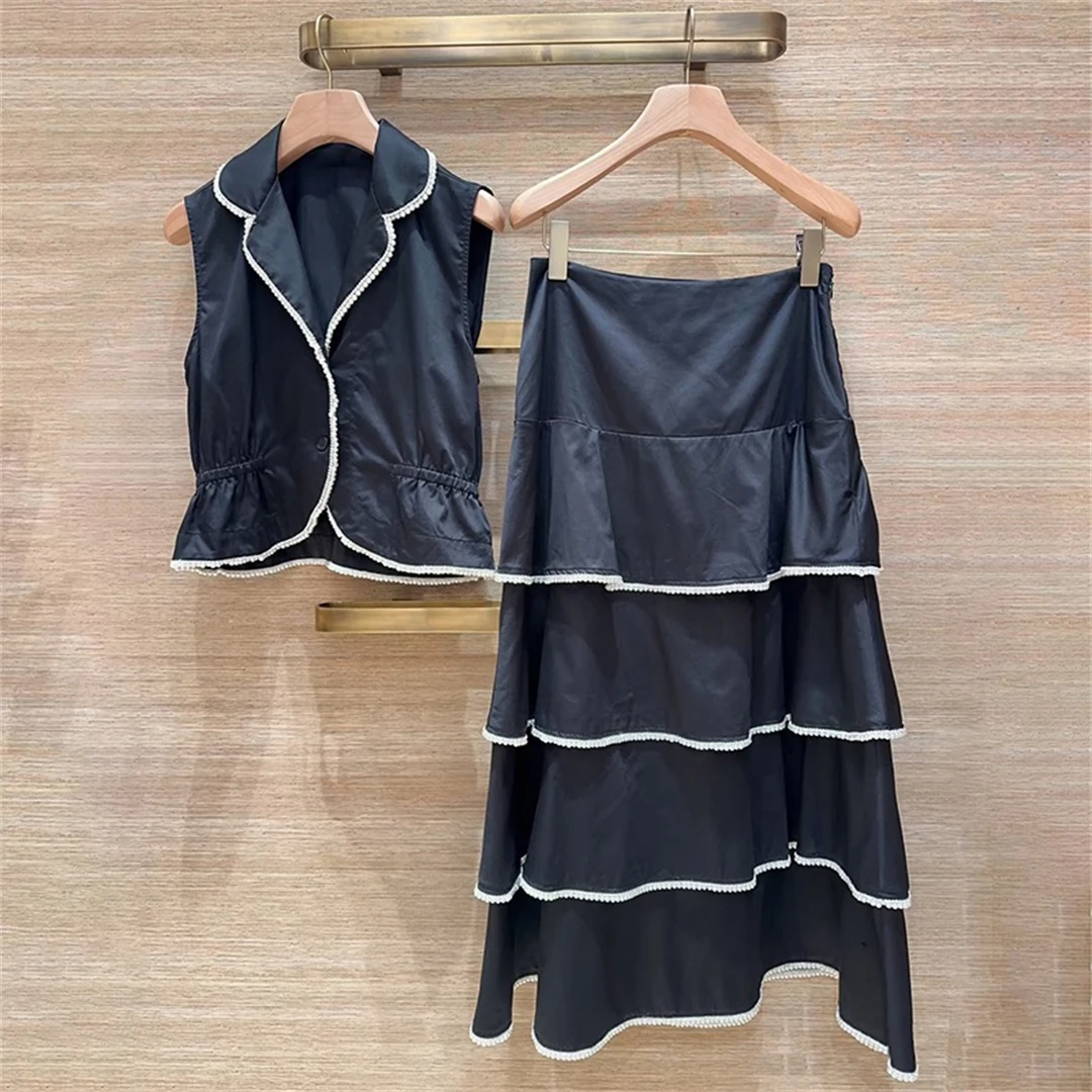 Elegant Pearl Series Vest Long Skirt Color Block Spring Summer Cotton Shirt Women's Fashion French Style Pure Color Button up
Elegant Pearl Series Vest Long Skirt Color Block Spring Summer Cotton Shirt Women's Fashion French Style Pure Color Button up