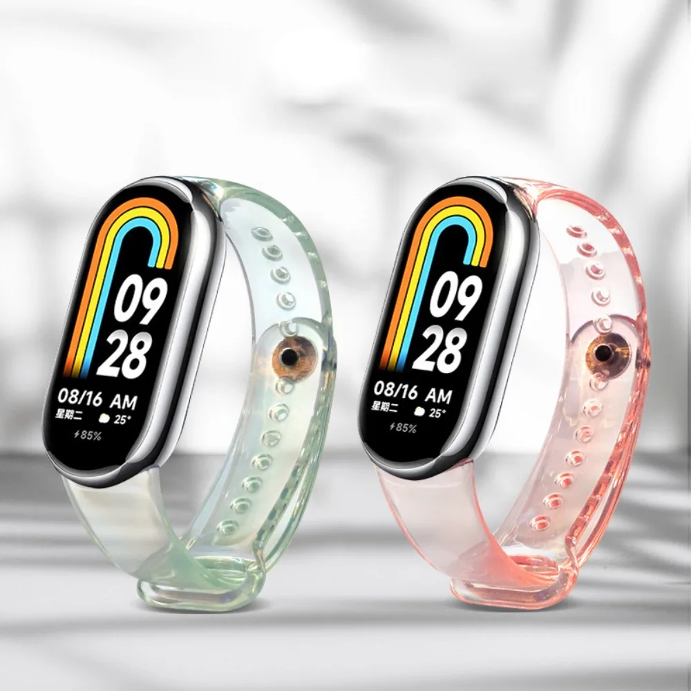 Прозрачный силиконовый ремешок для часов Xiaomi Mi Band 8, сменный ремешок для часов, регулируемый браслет для часов, аксессуары для умных часов
Прозрачный силиконовый ремешок для часов Xiaomi Mi Band 8, сменный ремешок для часов, регулируемый браслет для часов, аксессуары для умных часов