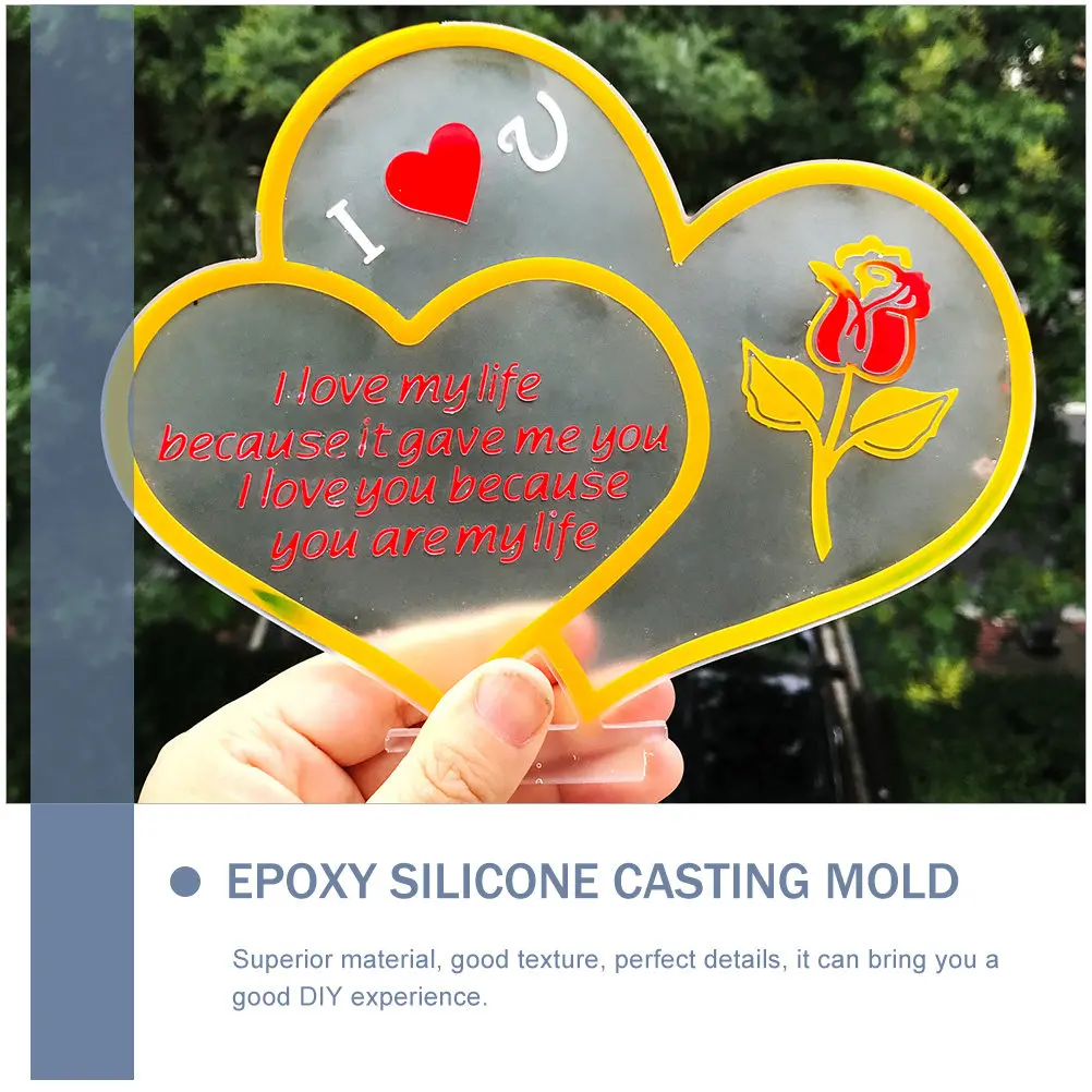 1Set Silicone Heart Sign Mold DIY Epoxy Casting Mold Reusable Flexible Valentine's Day Table Decor Craft DIY Supplies
1Set Silicone Heart Sign Mold DIY Epoxy Casting Mold Reusable Flexible Valentine's Day Table Decor Craft DIY Supplies
