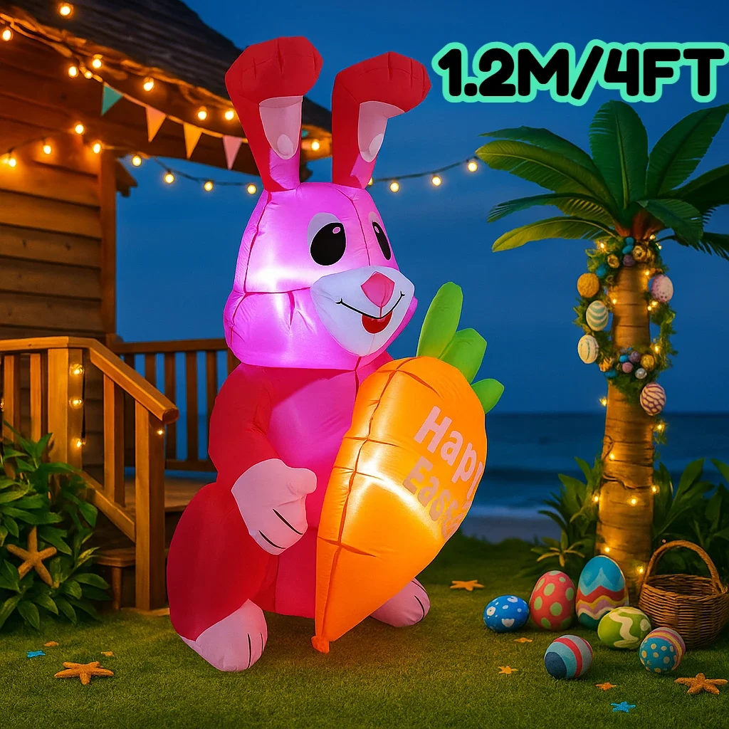 1,2 м/4 фута счастливой Пасхи, праздничные украшения, розовый кролик, встроенные светодиодные фонари, модель, уличный декор, пасхальные надувные украшения
1,2 м/4 фута счастливой Пасхи, праздничные украшения, розовый кролик, встроенные светодиодные фонари, модель, уличный декор, пасхальные надувные украшения