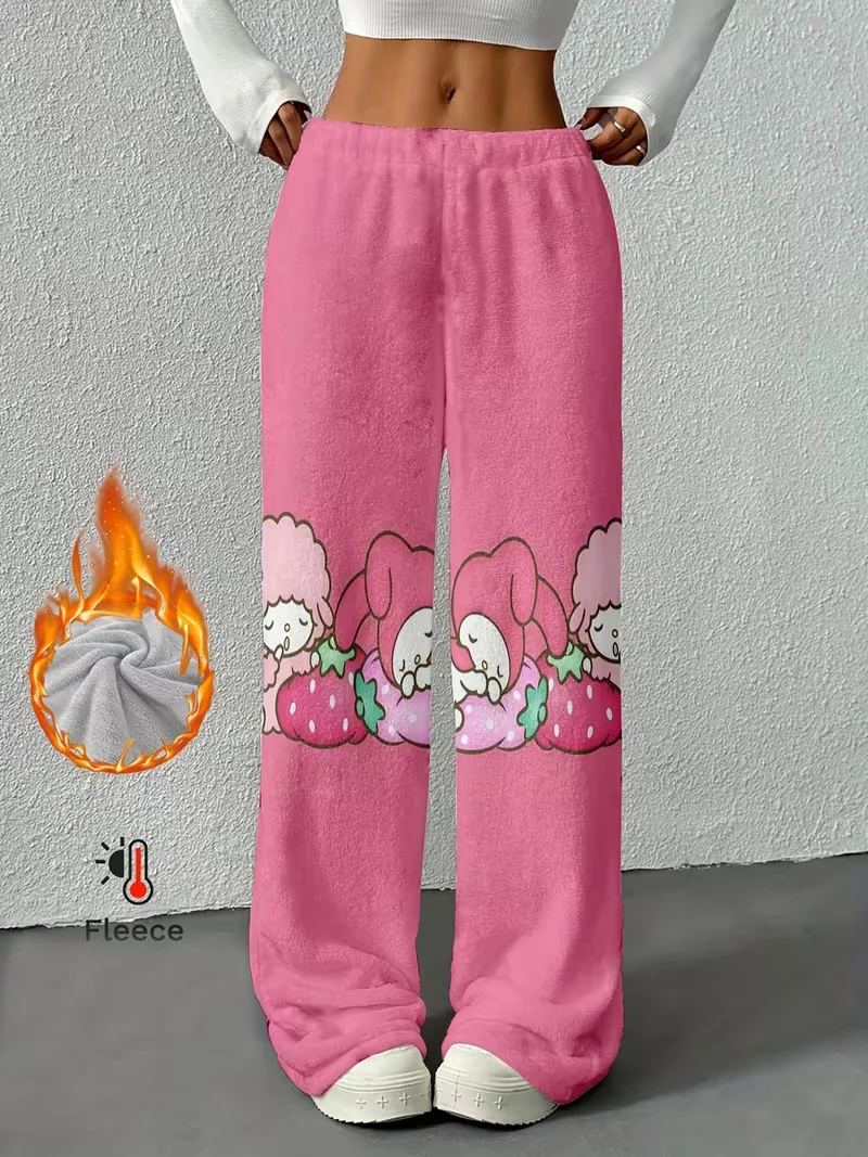 Sanrio Family Kuromi Melody, рождественские штаны для сна, осенние и зимние плюшевые штаны с героями мультфильмов для взрослых и детей, теплые для отдыха
Sanrio Family Kuromi Melody, рождественские штаны для сна, осенние и зимние плюшевые штаны с героями мультфильмов для взрослых и детей, теплые для отдыха