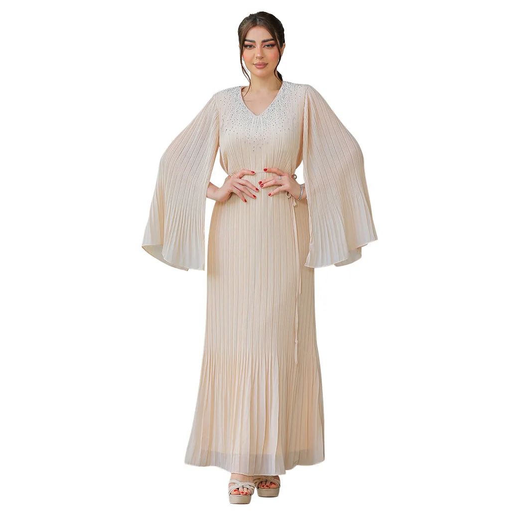 Women's Clothing Muslim Fashion Abaya Fashionable Hot Stamping Diamond Studded Evening Dress Gorgeous Parry Style
Women's Clothing Muslim Fashion Abaya Fashionable Hot Stamping Diamond Studded Evening Dress Gorgeous Parry Style