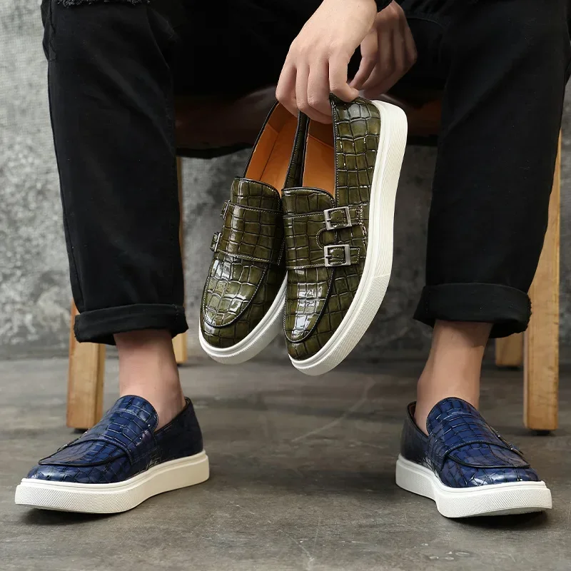 Men's Vulcanize Shoes Slip-On Sneakers Double Buckle Monk Shoes 2023 Autumn New Handmade Men Shoes Free Shipping Plus Size 38-46
Men's Vulcanize Shoes Slip-On Sneakers Double Buckle Monk Shoes 2023 Autumn New Handmade Men Shoes Free Shipping Plus Size 38-46