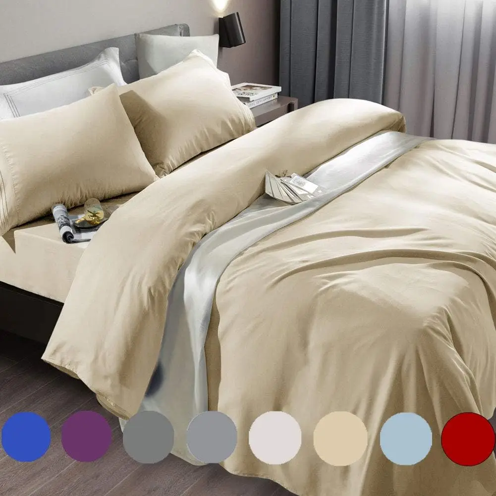 Bed Sheet Set Super Soft Microfiber 1800 Thread Count Luxury Egyptian Sheets Fit 18-24 H Deep Pocket Mattr Wrinkle-6 Piece
Bed Sheet Set Super Soft Microfiber 1800 Thread Count Luxury Egyptian Sheets Fit 18-24 H Deep Pocket Mattr Wrinkle-6 Piece