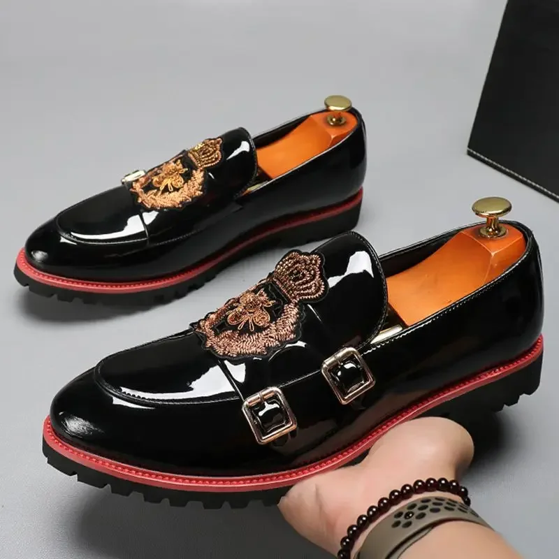 Luxury Leather Shoes for Men Fashion Embroidery Men British Style Monk Shoes High Quality Loafers Casual Business Men Shoes 2025
Luxury Leather Shoes for Men Fashion Embroidery Men British Style Monk Shoes High Quality Loafers Casual Business Men Shoes 2025