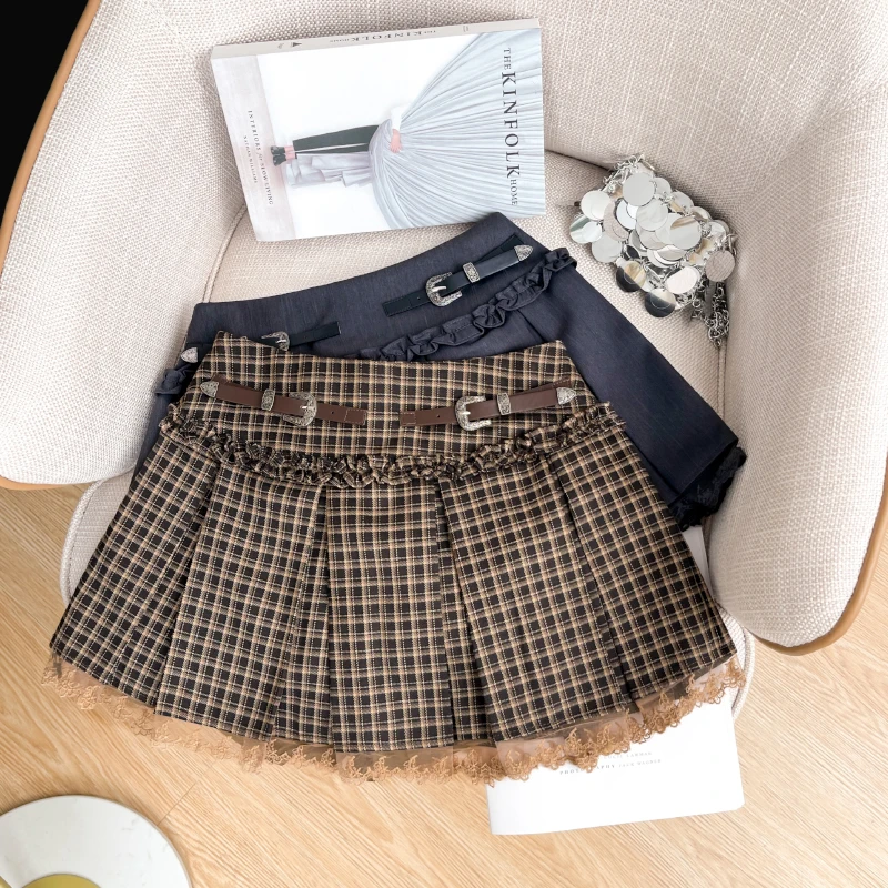 Women's Mesh Lace Splicing Half Skirt Fashion Y2K Japanese Harajuku Cute High Street College Retro Mini A-line Short Skirt 2025
Women's Mesh Lace Splicing Half Skirt Fashion Y2K Japanese Harajuku Cute High Street College Retro Mini A-line Short Skirt 2025