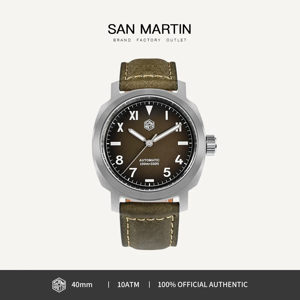 San Martin 40mm Waterproof 10Bar Classic Vintage YN55 Automatic Mechanical Wristwatch for Men SN0065 Stylish Durable Timepiece
San Martin 40mm Waterproof 10Bar Classic Vintage YN55 Automatic Mechanical Wristwatch for Men SN0065 Stylish Durable Timepiece