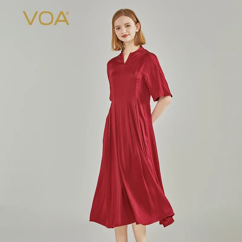 VOA Silk 40, двустороннее атласное тяжелое толстое красное платье реглан с v-образным вырезом и короткими рукавами, красивое шелковое платье
VOA Silk 40, двустороннее атласное тяжелое толстое красное платье реглан с v-образным вырезом и короткими рукавами, красивое шелковое платье
