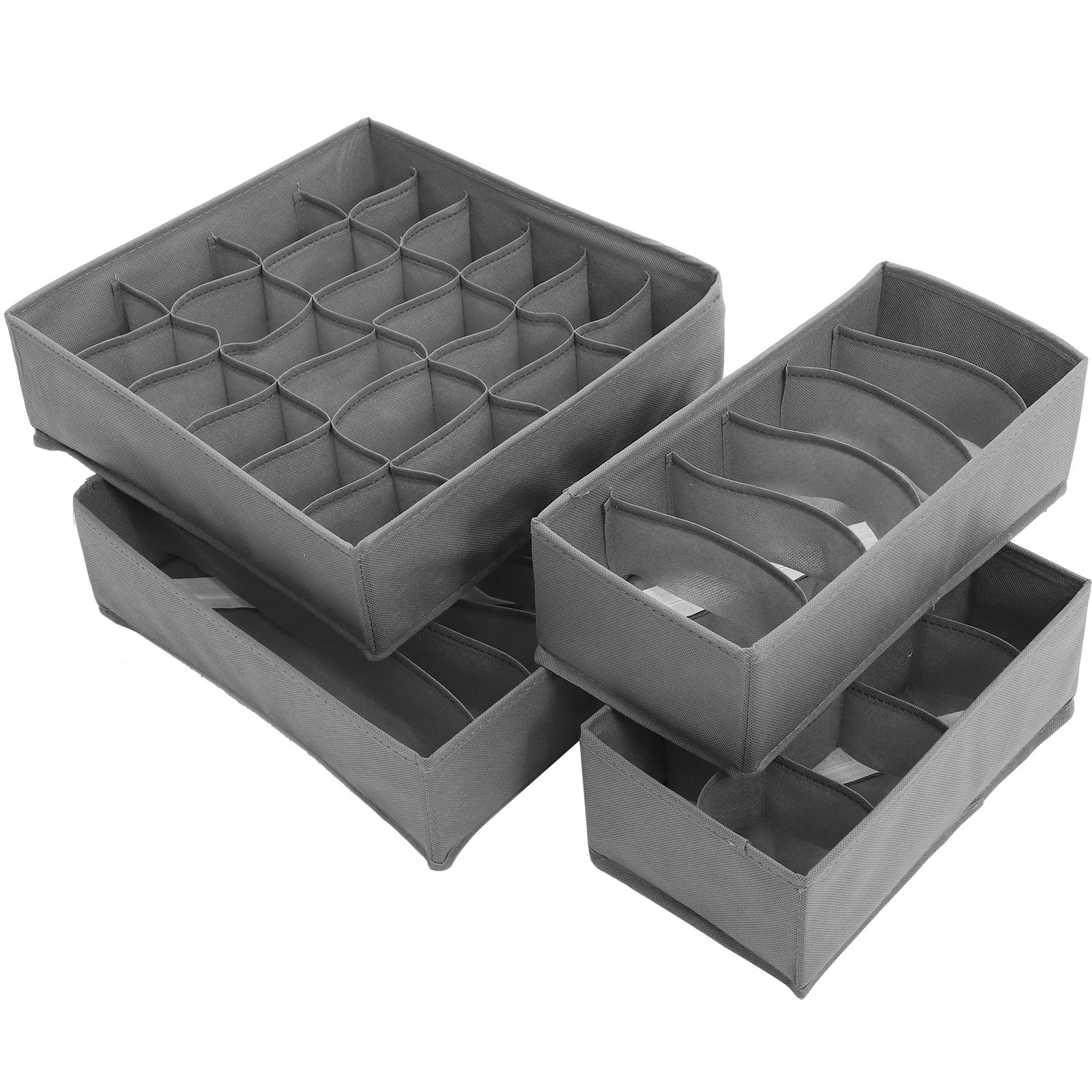 4pcs Underwear Storage Box Non-woven Fabric Organizer Deep Grey Dresser Drawer Closet Sock Bra Tie Container Wardrobe Clothes
4pcs Underwear Storage Box Non-woven Fabric Organizer Deep Grey Dresser Drawer Closet Sock Bra Tie Container Wardrobe Clothes