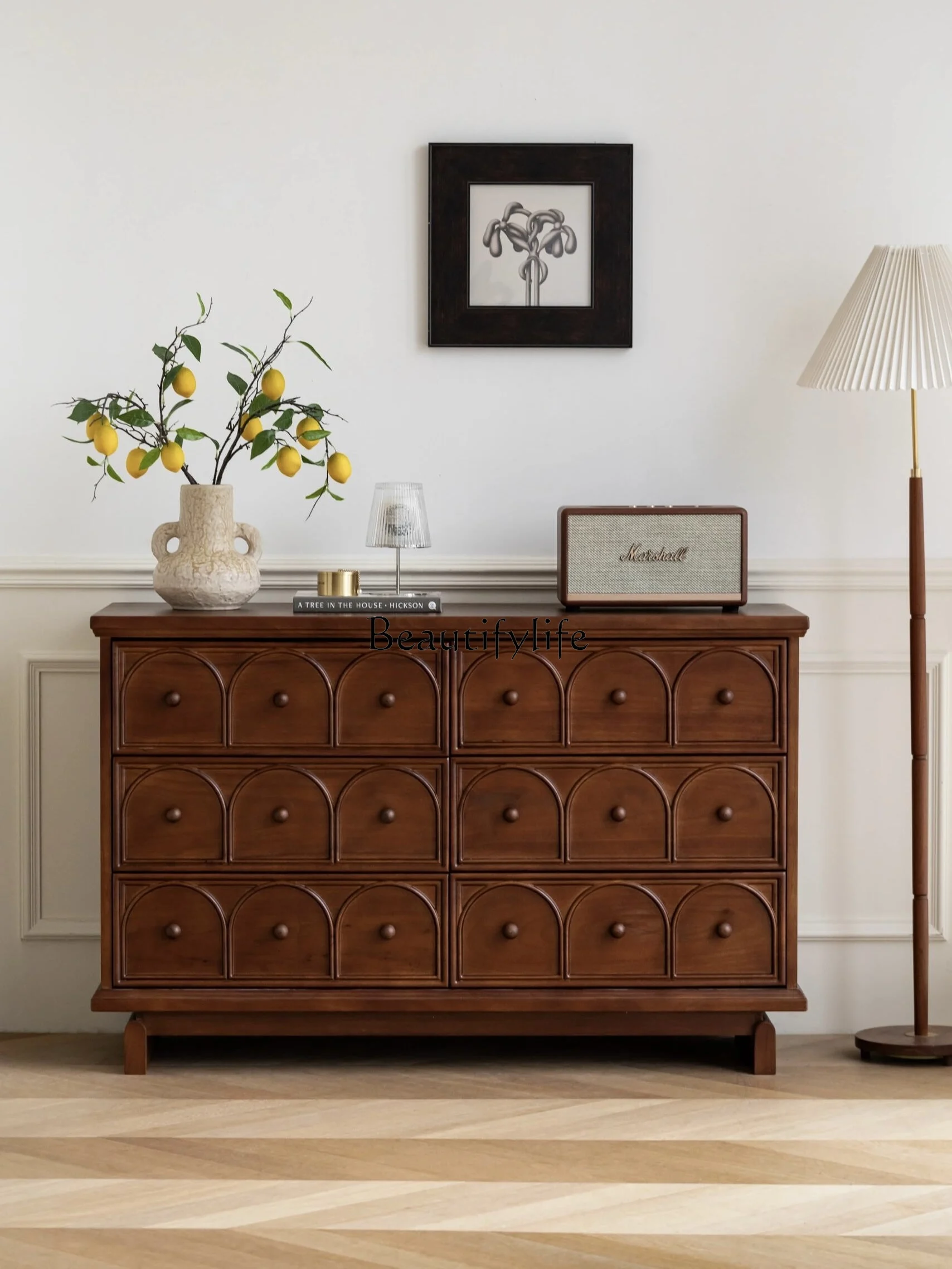 French retro solid wood six-bucket cabinet against the wall bedroom living room storage locker
French retro solid wood six-bucket cabinet against the wall bedroom living room storage locker