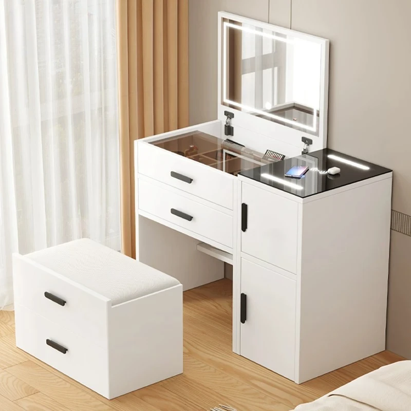 White Bedroom Vanity Table Storage Drawers Mobile Living Room Luxury Women Dressing Table Modern Penteadeira Home Furniture
White Bedroom Vanity Table Storage Drawers Mobile Living Room Luxury Women Dressing Table Modern Penteadeira Home Furniture
