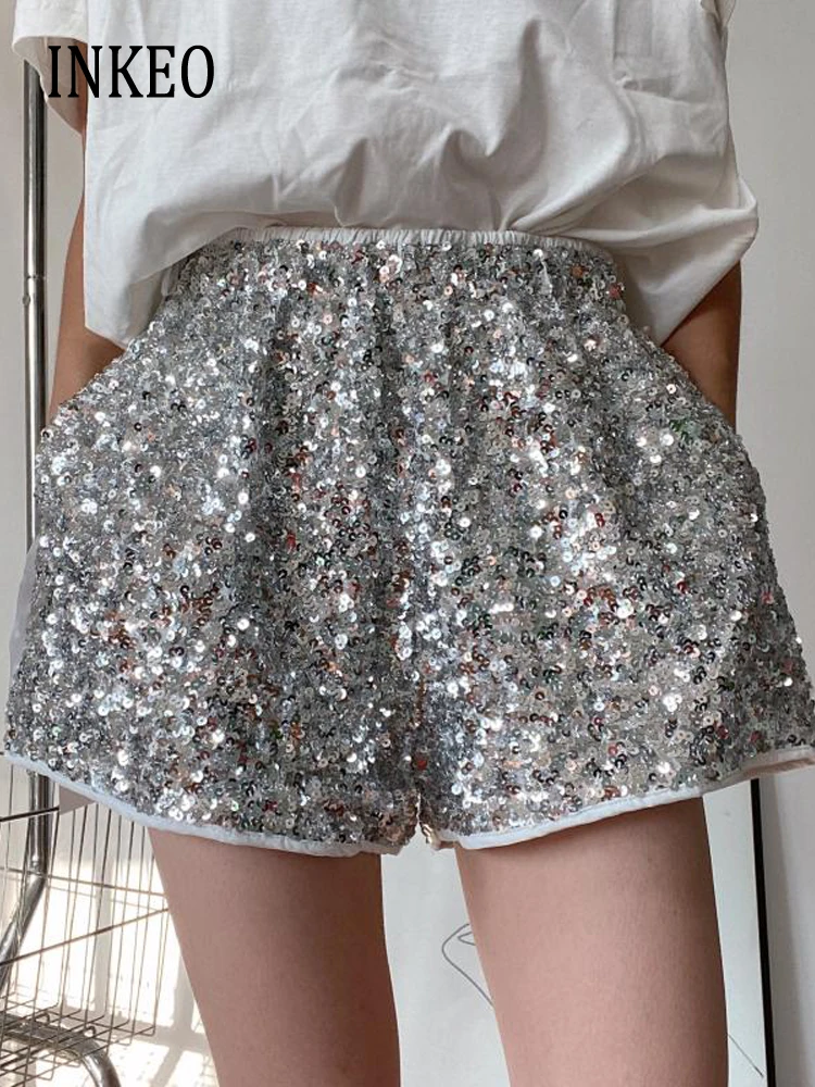 Party Club Women sequined shorts Silver Black Fashion Sexy Elastic waist Short skirt 2023 Summer Clothes Bling Chic INKEO 3B009
Party Club Women sequined shorts Silver Black Fashion Sexy Elastic waist Short skirt 2023 Summer Clothes Bling Chic INKEO 3B009