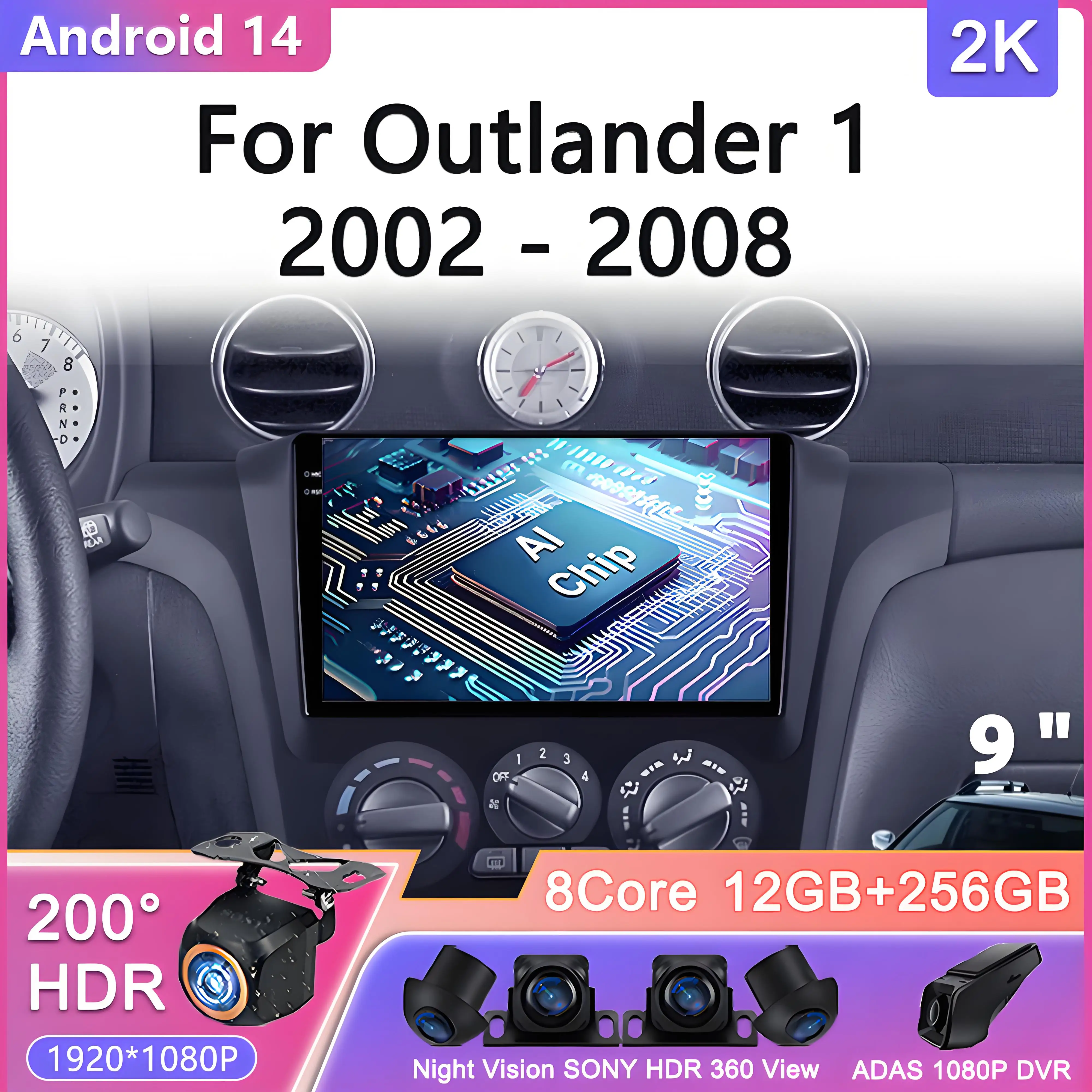 Android 14 For Mitsubishi Outlander 1 2002 - 2008 Car Radio Stereo Audio GPS Player Carplay Auto Screen Multimedia Car GPS
Android 14 For Mitsubishi Outlander 1 2002 - 2008 Car Radio Stereo Audio GPS Player Carplay Auto Screen Multimedia Car GPS