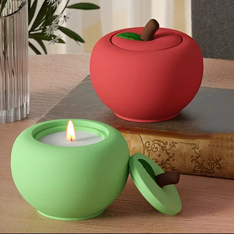 DIY Apple Jar Candle Jar Silicone Mold With Lid Jewelry Storage Box Gypsum Resin Mold Cement Clay Plaster Mold Candle Holder
DIY Apple Jar Candle Jar Silicone Mold With Lid Jewelry Storage Box Gypsum Resin Mold Cement Clay Plaster Mold Candle Holder