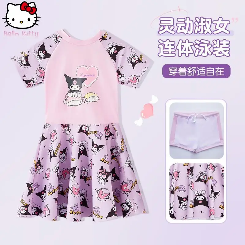 Новый купальник в стиле аниме «Hello Kitty» для девочек Sanrio Kuromi, детская модная пляжная юбка с героями мультфильмов Kawaii, быстросохнущая дышащая юбка
Новый купальник в стиле аниме «Hello Kitty» для девочек Sanrio Kuromi, детская модная пляжная юбка с героями мультфильмов Kawaii, быстросохнущая дышащая юбка