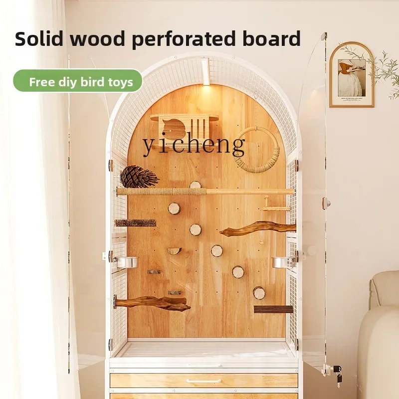 ZK Garden Parrot Bird Cage Villa Large Household Solid Wood Luxury Stainless Steel Splash-proof Ecology
ZK Garden Parrot Bird Cage Villa Large Household Solid Wood Luxury Stainless Steel Splash-proof Ecology