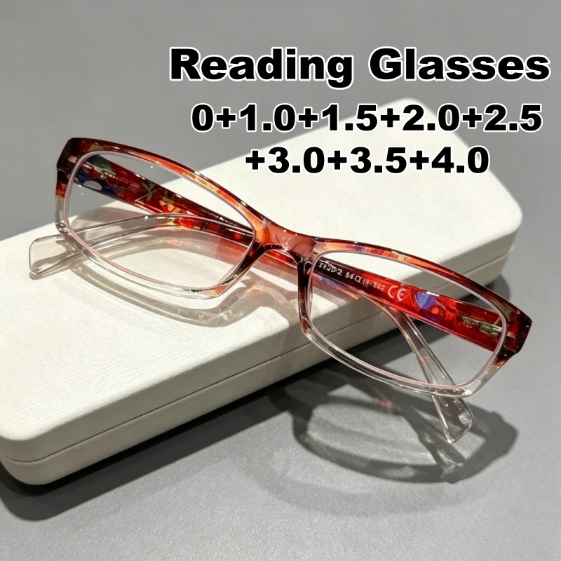 New Fashionable Small Square-Frame Presbyopia Glasses Blue Light Blocking Floral Pattern Spring-Loaded Temples Far Sight Glasses
New Fashionable Small Square-Frame Presbyopia Glasses Blue Light Blocking Floral Pattern Spring-Loaded Temples Far Sight Glasses
