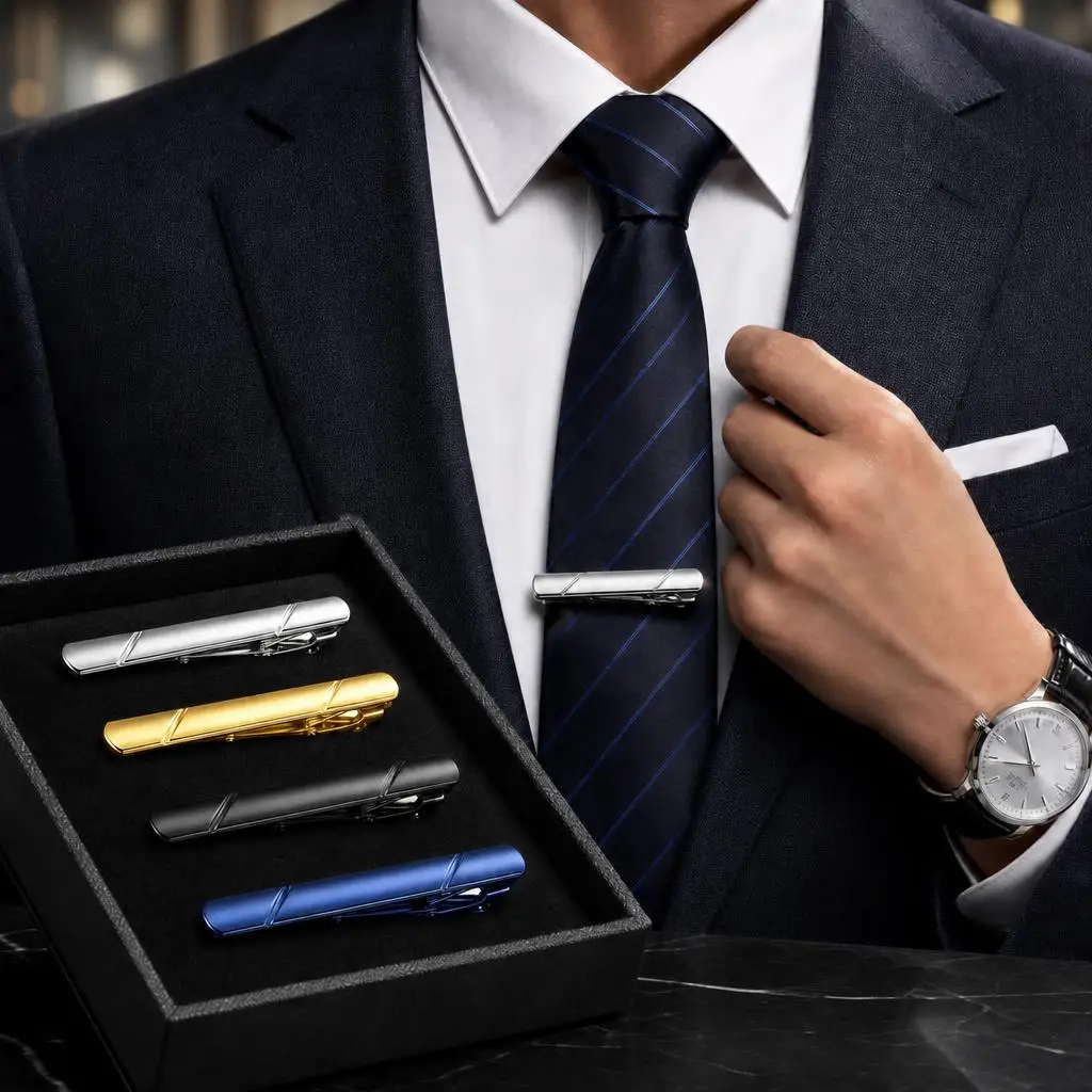 4Pcs Brass Men Tie Clip Bar Clasp Pin Mixed Gold Silver Black Color Set Business Formal Necktie Accessories For Suit Wedding
4Pcs Brass Men Tie Clip Bar Clasp Pin Mixed Gold Silver Black Color Set Business Formal Necktie Accessories For Suit Wedding